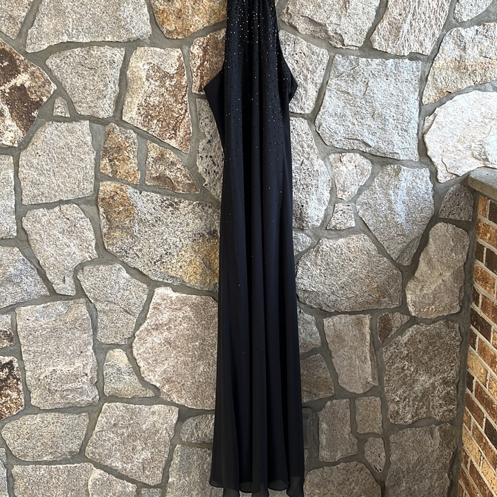 Halter Maxi Backless Beaded Dress